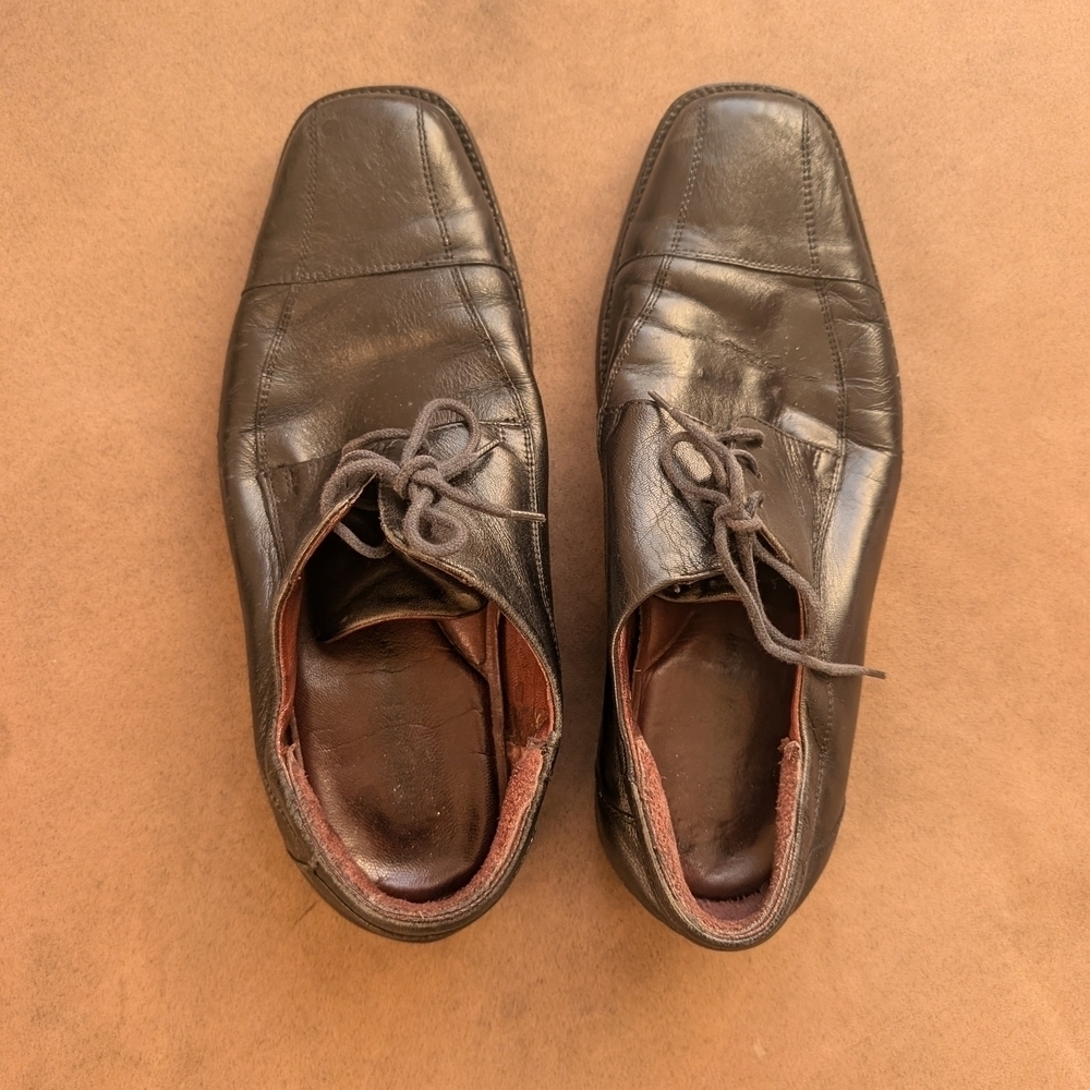 Johnston & Murphy Black Leather Longer Life Shoes Classic Style